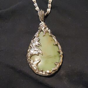 The love With Replica Necklace With Green Stone.